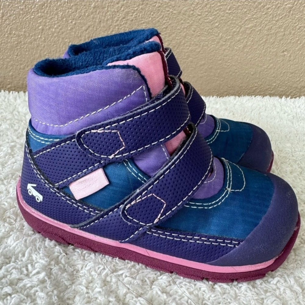 See Kai Run Atlas II Boots pink blue thermal insulated waterproof